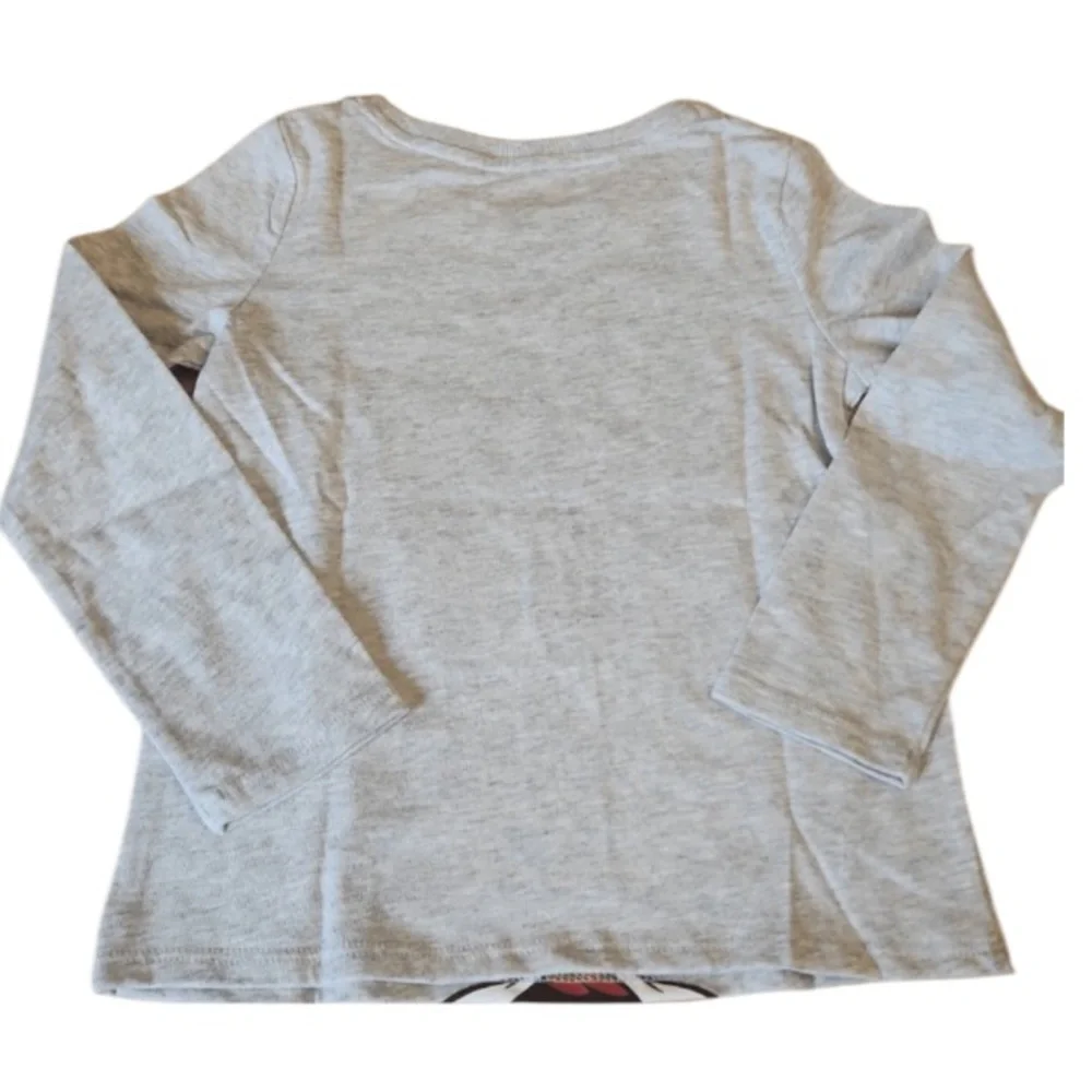 Disney Gray Minnie Mouse Holiday Long Sleeve Graphic Tee NWT - Picture 2 of 2